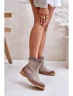 Nízké Dámské Boty Na Plochém Podpatku Zamszové Lewski model 21672802 - Boto