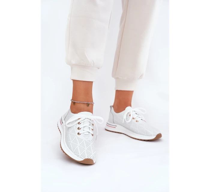 Kožené Lehká Polobotky Dámské model 21691705 Bílé - Artiker