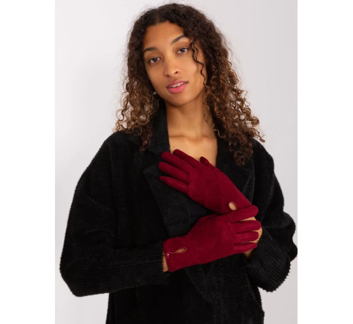 Rękawiczki AT RK model 19381497 bordowy - FPrice Rękawiczki AT RK model 19381497 bordowy - FPrice