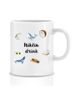 Personalizovaný klasický bílý hrníček s letním mixem 