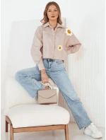 Dámská světle hnědá košile MISUN Dstreet DY0410 Dámská světle hnědá košile MISUN Dstreet DY0410