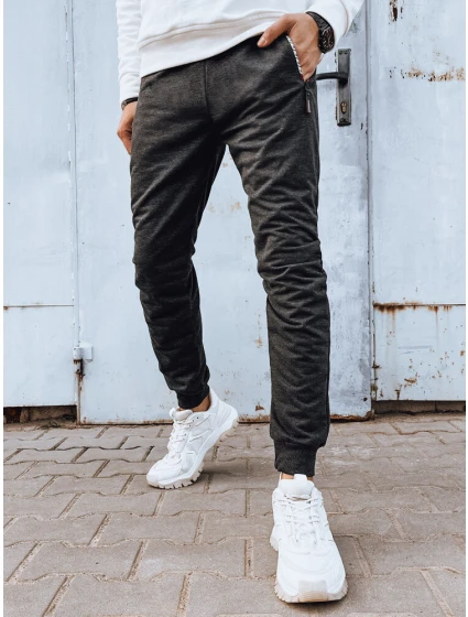 Pánské tmavě šedé tepláky FashionStreet UX4279