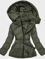 Prošívaná přechodná bunda s khaki pruhem (23060-2)
