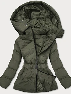 Prošívaná přechodná bunda s khaki pruhem (23060-2)