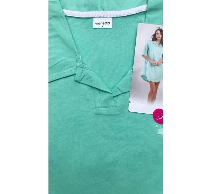 Dámská noční košile s krátkým rukávem Martina model 17519771 - Vienetta Dámská noční košile s krátkým rukávem Martina model 17519771 - Vienetta