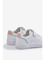Dětské Tenisky Z Eko Kůže Na Suchý Zip Big Star OO374005 Bílé Dětské Tenisky Z Eko Kůže Na Suchý Zip Big Star OO374005 Bílé