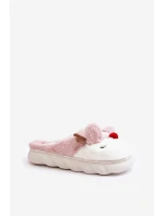 Dámské huňaté pantofle s motivem růžové model 21679579 - Boto