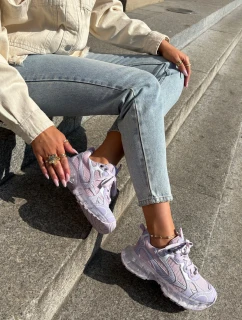 Dámské Kožené Tenisky model 21691431 Fialové - Goe