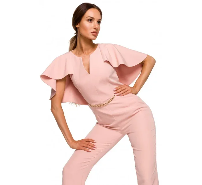 M670 Kombinéza s volánky - pudrová