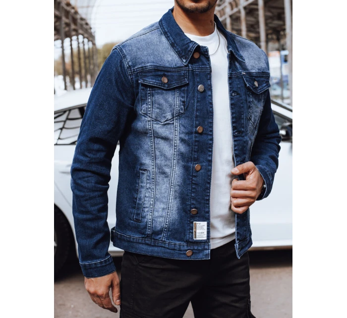 Pánská džínová bunda tmavě modrá model 21977398 - Dstreet Pánská džínová bunda tmavě modrá model 21977398 - Dstreet