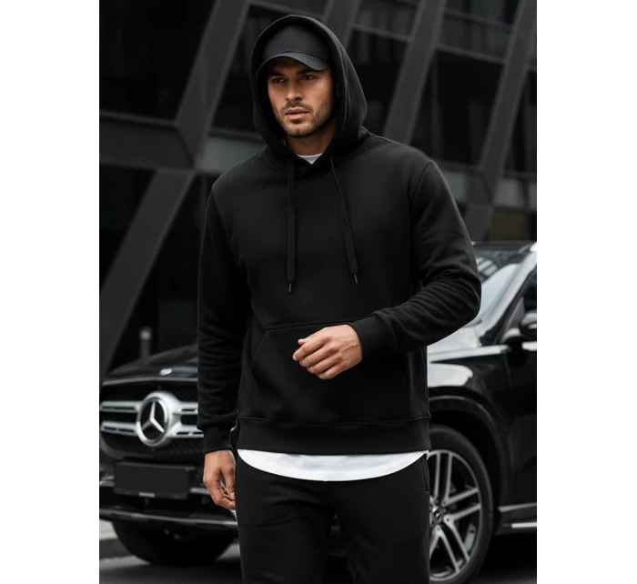 Pánská mikina s kapucí černá BX2028 Pánská mikina s kapucí černá BX2028