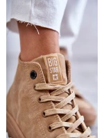 Dámské Tenisky Big Star Vysoké Zateplené Camel GG274072