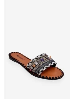 Dámské zdobené pantofle Černá model 21616573 - Boto