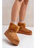 Sněhule na platformě s kožíškem Big Star model 21677558 Camel - Big Star Shoes