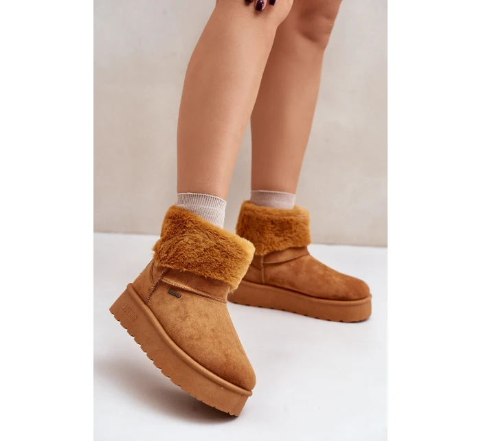 Sněhule na platformě s kožíškem Big Star model 21677558 Camel - Big Star Shoes