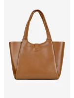 Dámská kabelka shopper s přezkou Nobo – světle hnědá