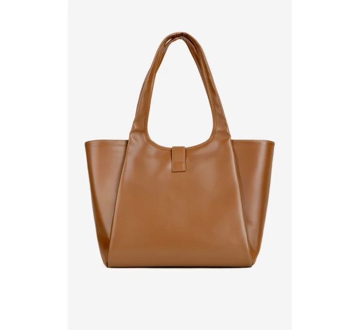 Dámská kabelka shopper s přezkou Nobo – světle hnědá