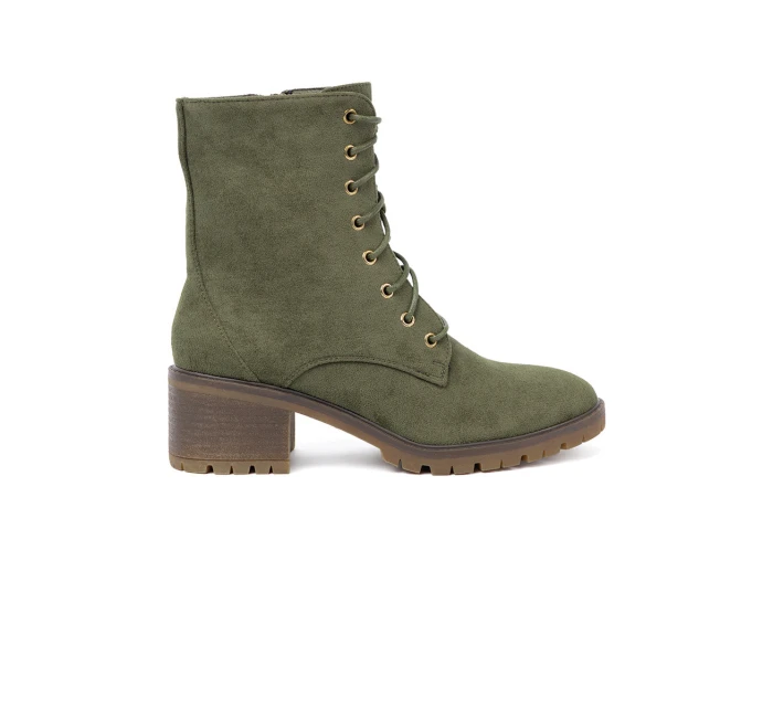 Praktické zelené dámské kotníčkové boty platforma Praktické zelené dámské kotníčkové boty platforma