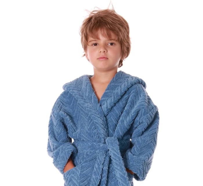 dětský župan Athena s kapucí dětské Denim světlý dětský župan Athena s kapucí dětské Denim světlý
