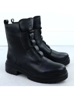 Dámské černé kožené boty model 21905958 - Rieker Dámské černé kožené boty model 21905958 - Rieker