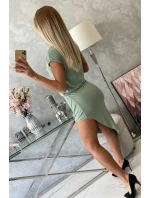 Sukienka asymetryczna ciemno miętowa Sukienka asymetryczna ciemno miętowa