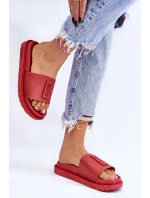 Dámské pantofle Big Star model 21609146 červené - Big Star Shoes Dámské pantofle Big Star model 21609146 červené - Big Star Shoes