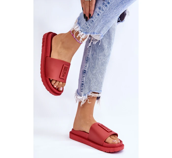 Dámské pantofle Big Star model 21609146 červené - Big Star Shoes Dámské pantofle Big Star model 21609146 červené - Big Star Shoes