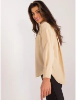 Koszula BA KS model 21091672 beżowy - FPrice Koszula BA KS model 21091672 beżowy - FPrice