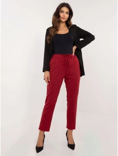 Kalhoty DHJ SP A7690.01P bordó