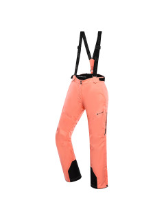 Dámské lyžařské kalhoty s membránou ptx ALPINE PRO OSAGA neon salmon