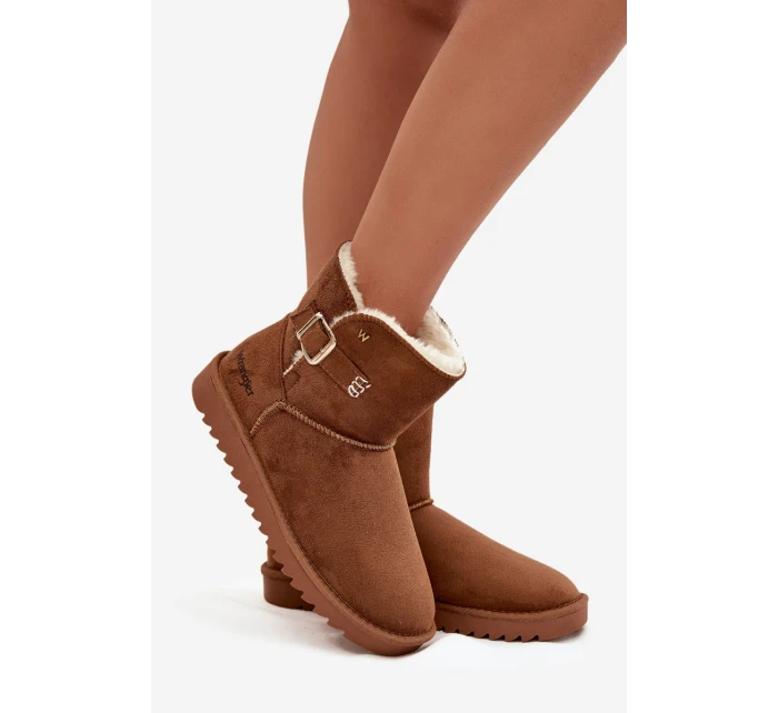 Dámské sněhule Wrangler se sponou – camel Dámské sněhule Wrangler se sponou – camel