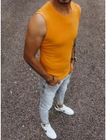Pánské tričko bez rukávů s potiskem oranžové Dstreet RX4915