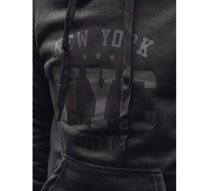 Pánská zateplená mikina s kapucí černá Dstreet model 21993113 - FashionStreet