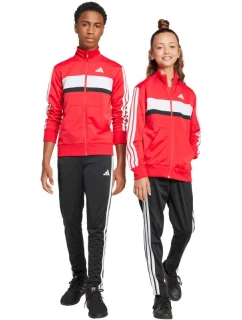 Dětská tepláková souprava adidas Seasonal Essentials Tiberio 3-Stripes Tricot červená/černá JI6214