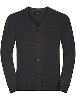 Pánský pletený cardigan s výstřihem do V 11. charcoal marl model 22476190 - Russell Athletic Pánský pletený cardigan s výstřihem do V 11. charcoal marl model 22476190 - Russell Athletic