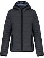 Kariban K 6111 Lehká dámská prošívaná bunda s kapucí 20.6111 marl dark grey Kariban K 6111 Lehká dámská prošívaná bunda s kapucí 20.6111 marl dark grey