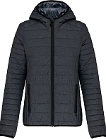Kariban K 6111 Lehká dámská prošívaná bunda s kapucí 20.6111 marl dark grey