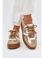 Dámské Tenisky Na Platformě S Dvojitým Šněrováním Leopardí Zlaté Klipy Dámské Tenisky Na Platformě S Dvojitým Šněrováním Leopardí Zlaté Klipy