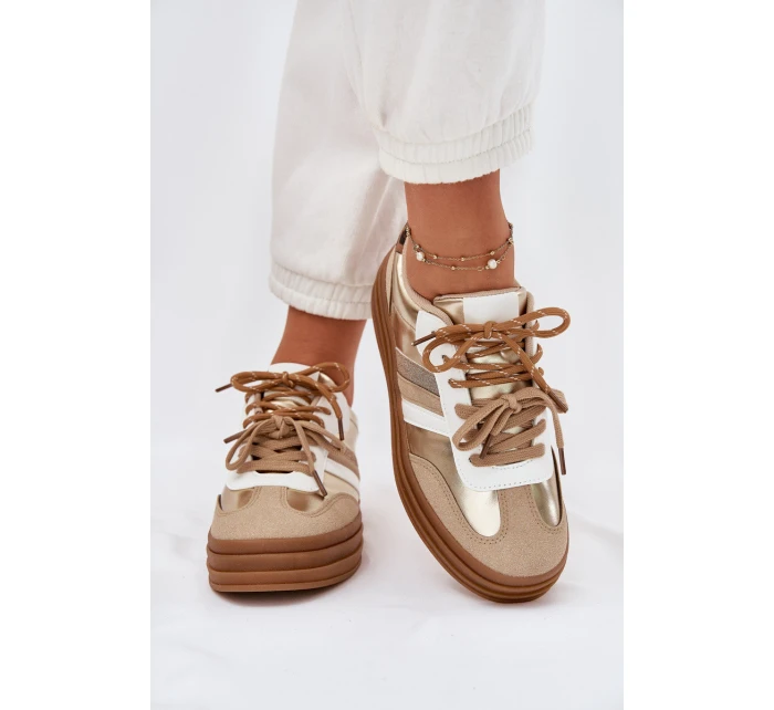 Dámské Tenisky Na Platformě S Dvojitým Šněrováním Leopardí Zlaté Klipy Dámské Tenisky Na Platformě S Dvojitým Šněrováním Leopardí Zlaté Klipy