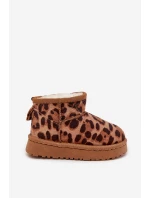 Dětské sněhule vyhřívané s Panterka Hnědé model 21718620 - Boto Dětské sněhule vyhřívané s Panterka Hnědé model 21718620 - Boto
