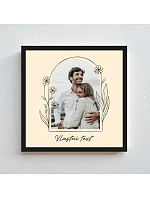 Personalizovaný magický fotoobraz v rámu - čtverec 20x20 - květinové orámování Personalizovaný magický fotoobraz v rámu - čtverec 20x20 - květinové orámování
