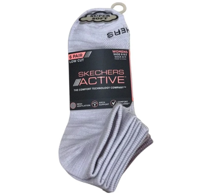 Skechers 6ks dámských ponožek s nízkým střihem S108498-PNK Pink 36-40 Skechers 6ks dámských ponožek s nízkým střihem S108498-PNK Pink 36-40