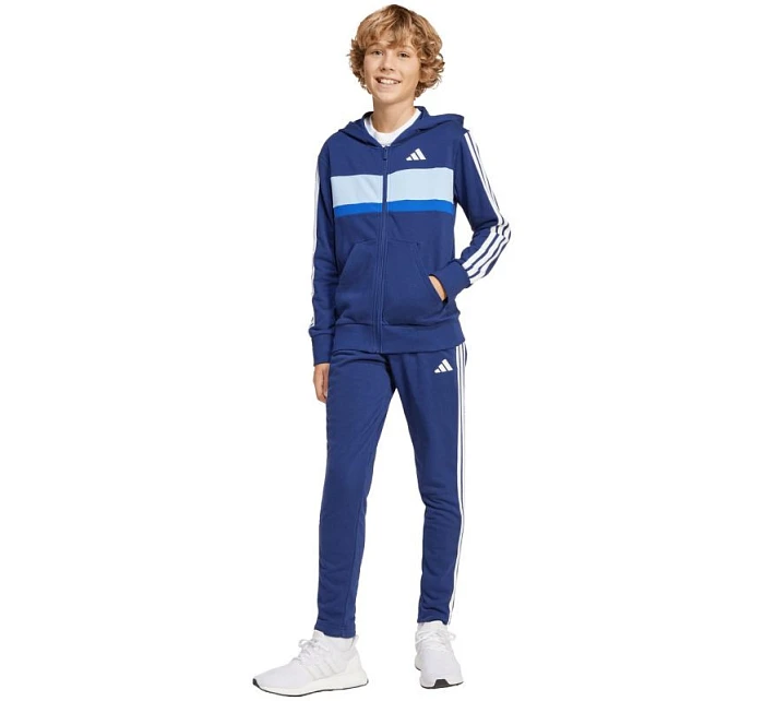 Dětské tepláky adidas Seasonal Essentials Tiberio 3-Stripes French Terry námořnická modrá JI6035 Dětské tepláky adidas Seasonal Essentials Tiberio 3-Stripes French Terry námořnická modrá JI6035