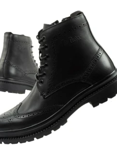 pánské boty model 21727382 boty boty smart kožené černé - Lee Cooper
