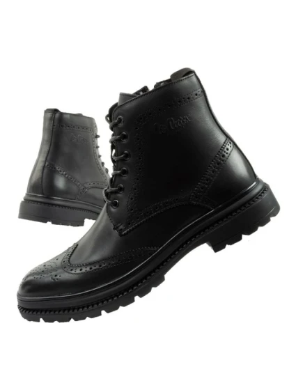 Lee Cooper pánské boty sable boty boty smart kožené černé