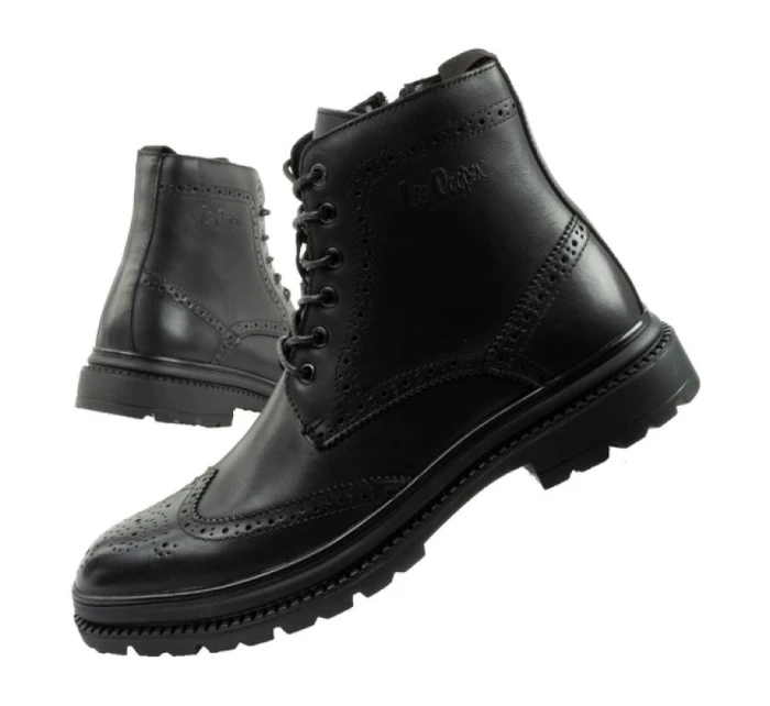 Lee Cooper pánské boty sable boty boty smart kožené černé