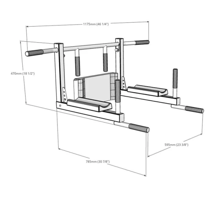 ZÁBRADLÍ PRO CVIČENÍ S TYČÍ 2V1 BENCHK D8