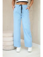 Kalhoty Punto s širokou nohavicí modrý Kalhoty Punto s širokou nohavicí modrý