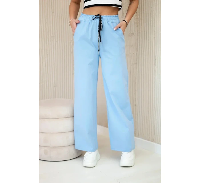 Kalhoty Punto s širokou nohavicí modrý Kalhoty Punto s širokou nohavicí modrý