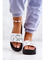 Dámské gumové pantofle Big Star JJ274A275 Černobílé